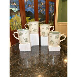 Pfaltzgraff Naturewood Stoneware Coffee Mugs.